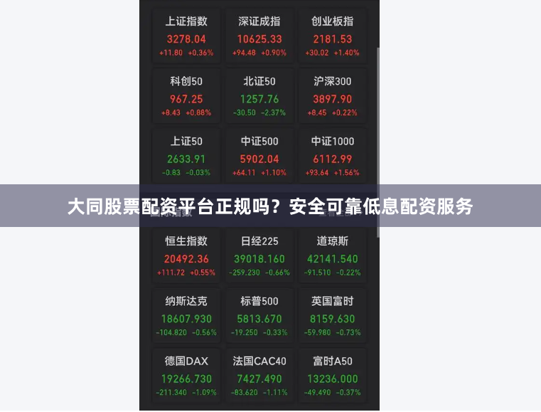 大同股票配资平台正规吗？安全可靠低息配资服务